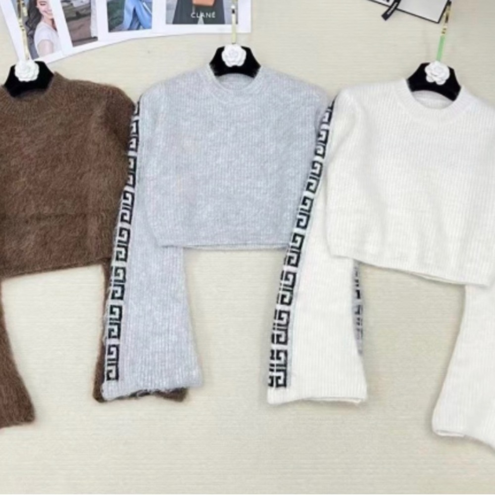 Designer crop top sweater